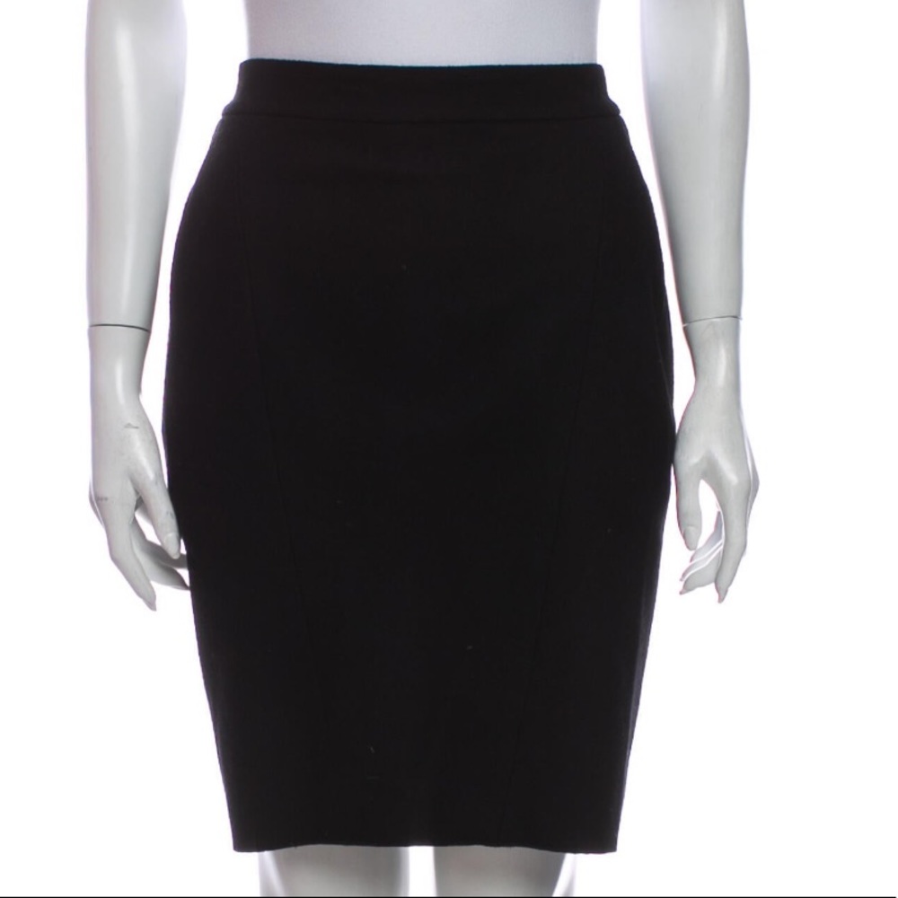 Rachel Zoe Black Zip High Waisted Pencil Skirt 6